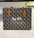 Horse and Carriage Print Ace Tote-HB056