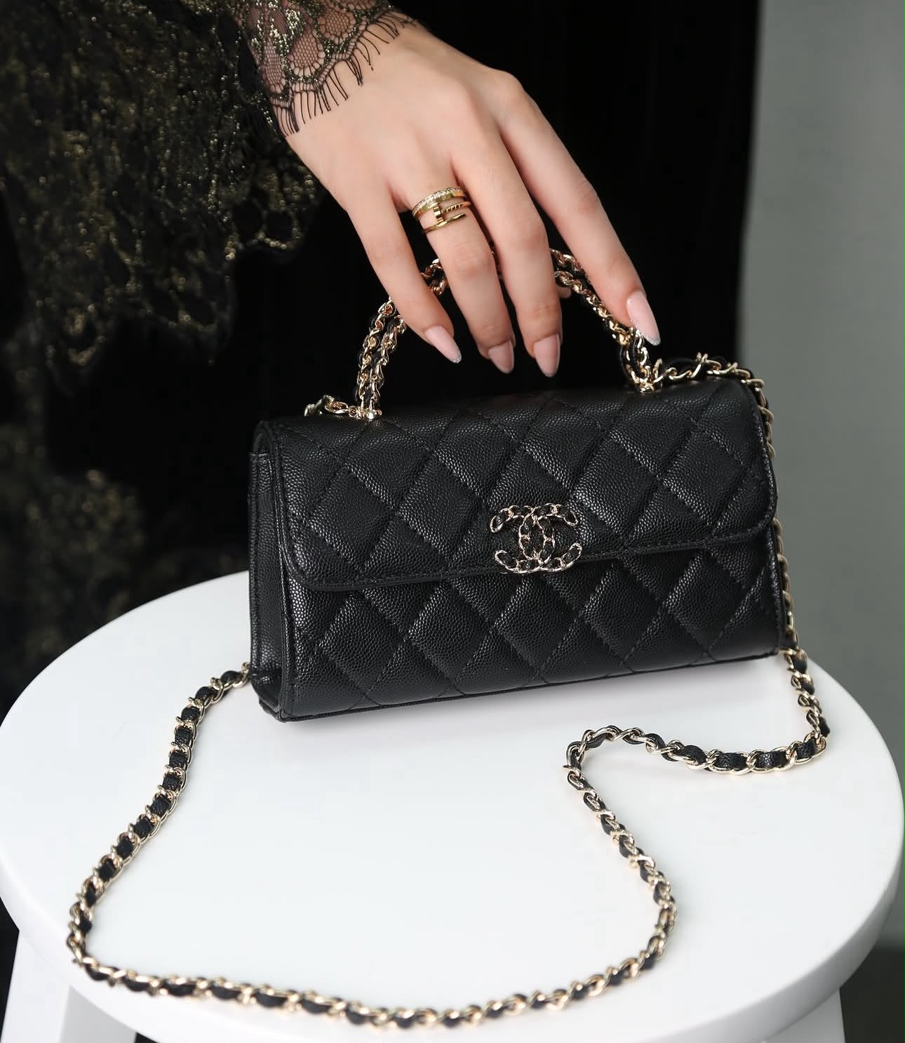 Kelly top-handle flap bag-HB44