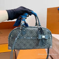 Denim-style bowlin handbag-HB023