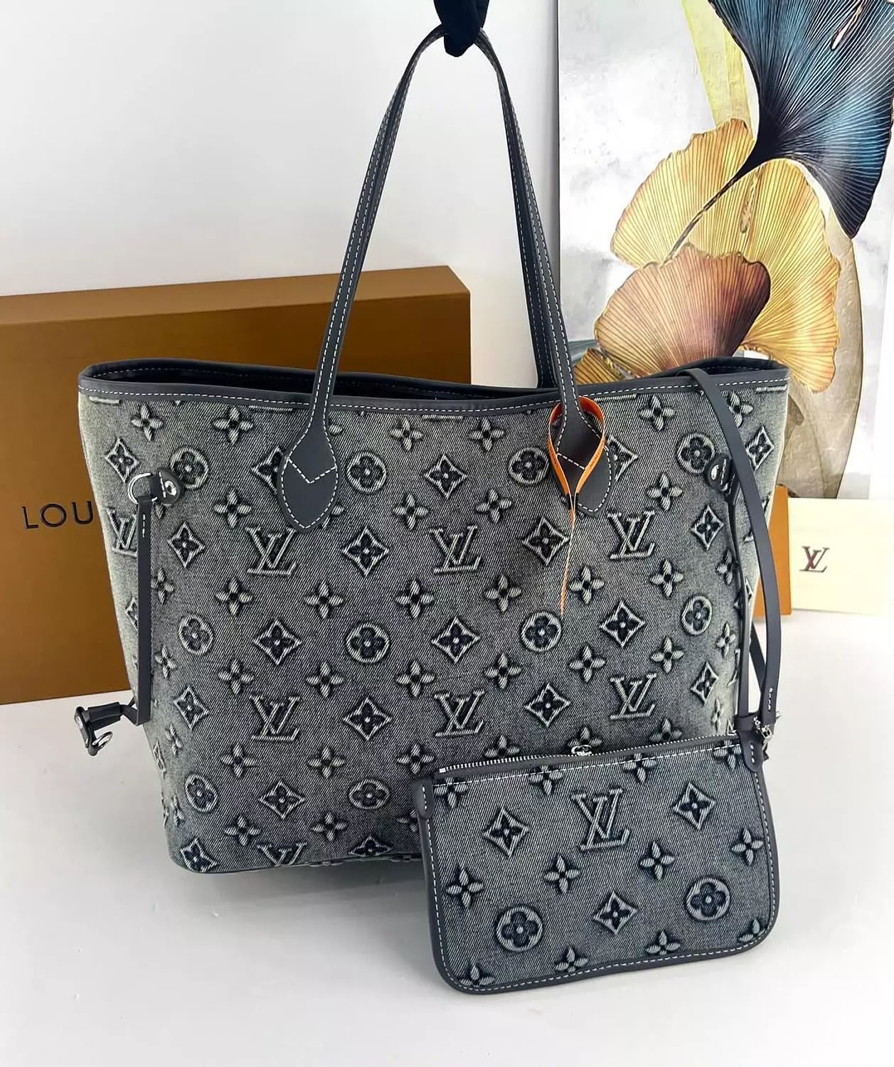 Denim tote bag-HB022