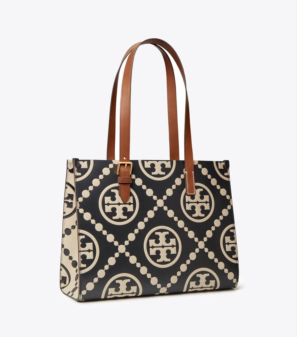 Monogram Contrast Embossed Tote