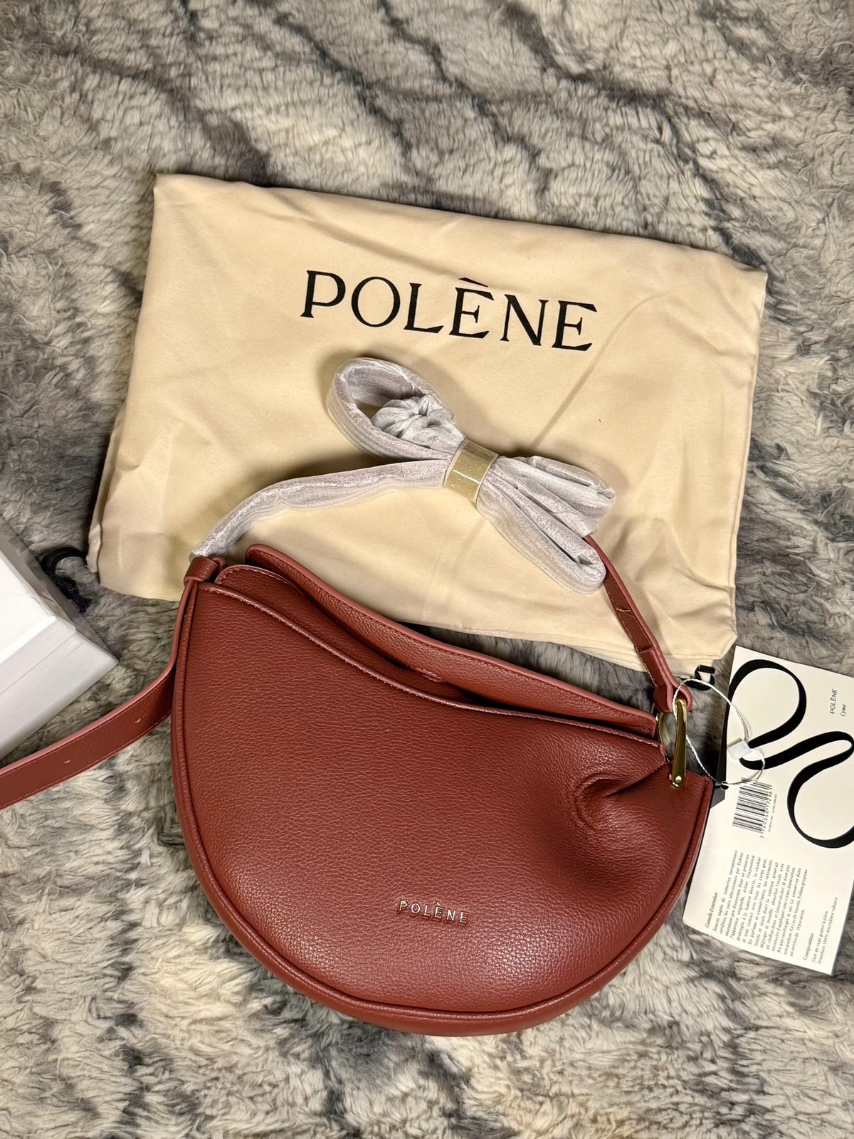 Cognac leather bag-HB29
