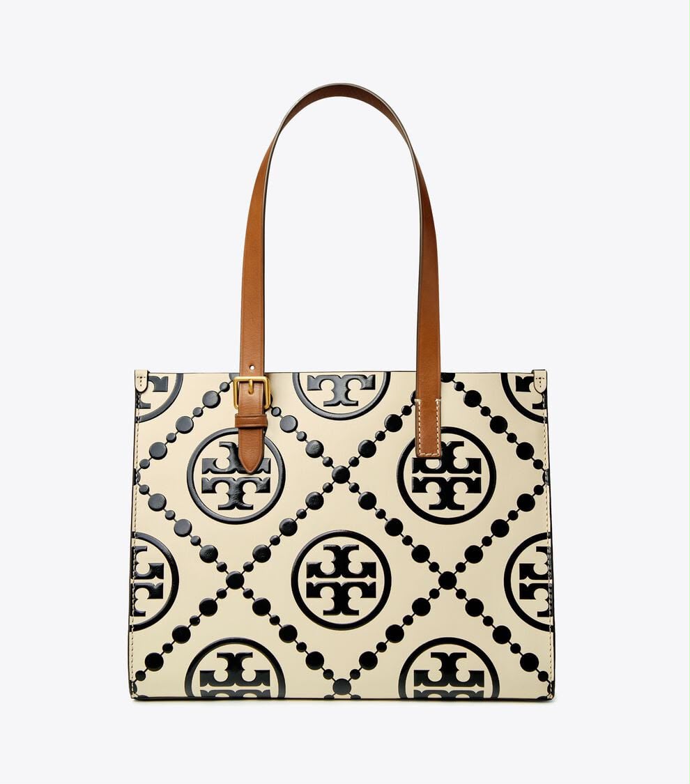 Monogram Contrast Embossed Tote