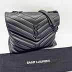 Saint Laurent Loulou Shoulder Bag in Black