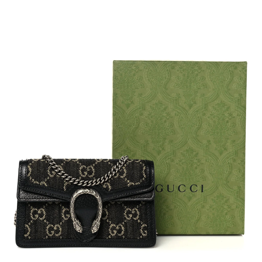 Gucci Dionysus GG Super Mini Bag in Black