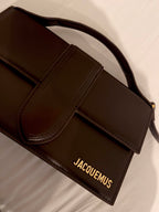 Jacquemus Bambino Top-Handle Bag in Brown Leather