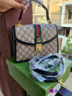 Gucci GG Emblem Bag in Black Trim