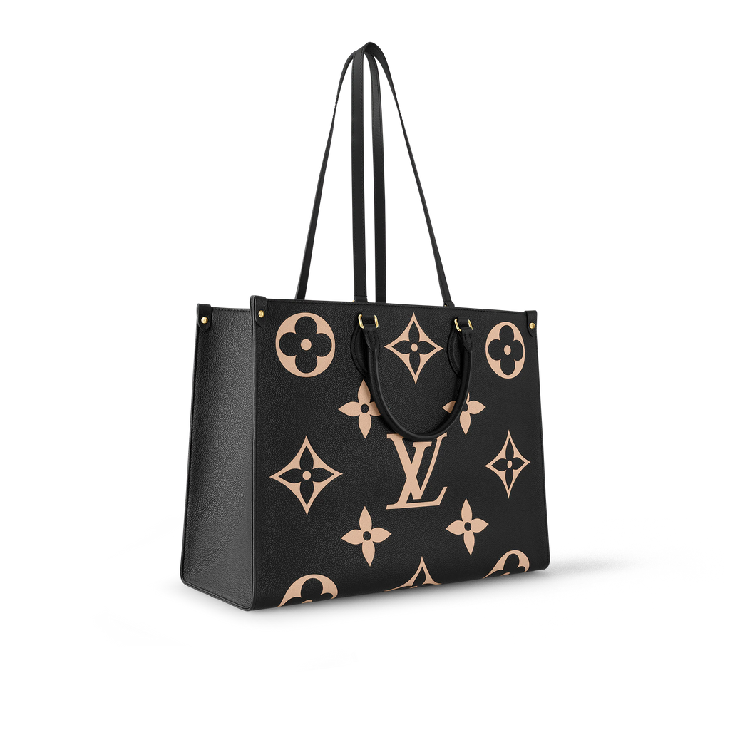 Louis Vuitton Bicolor On-the-Go GM Handbag in Black