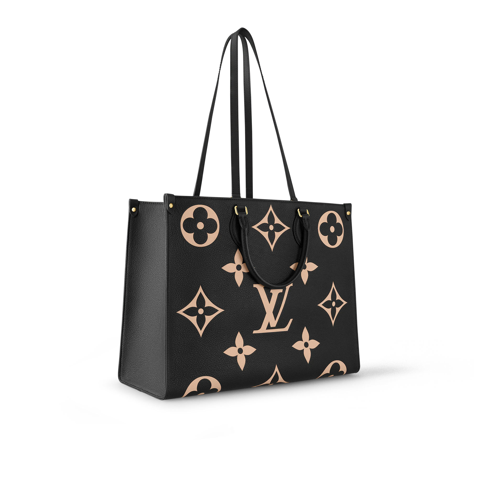 Louis Vuitton Bicolor On-the-Go GM Handbag in Black