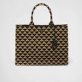 Prada Large Symbole Embroidered Fabric Tote Bag
