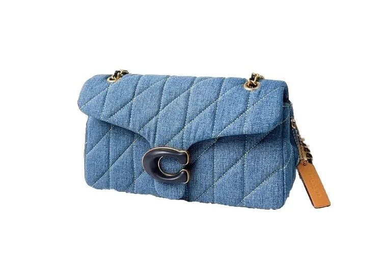 Coach Tabby 26 Bag in Blue Quilted Denim Cotton