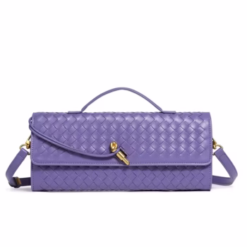 Bottega Veneta Andiamo Clutch Bag in Blue